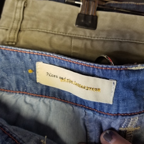 Pilcro anthro wide leg chambray trouser jeans - Picture 6 of 9